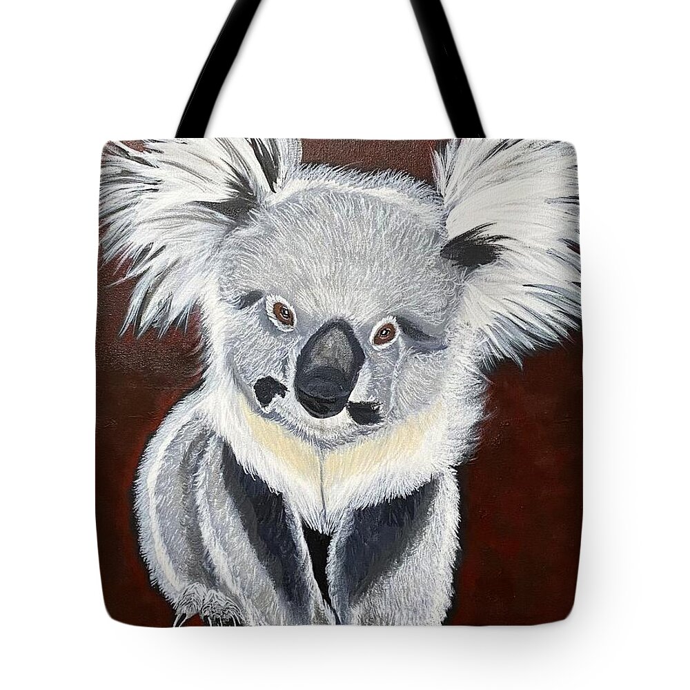  Tote Bag featuring the painting Koala Bear-Teddy K by Bill Manson