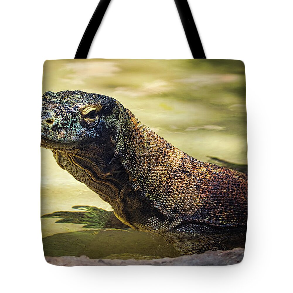 Komodo Tote Bag featuring the photograph Komodo Dragon by Rene Vasquez