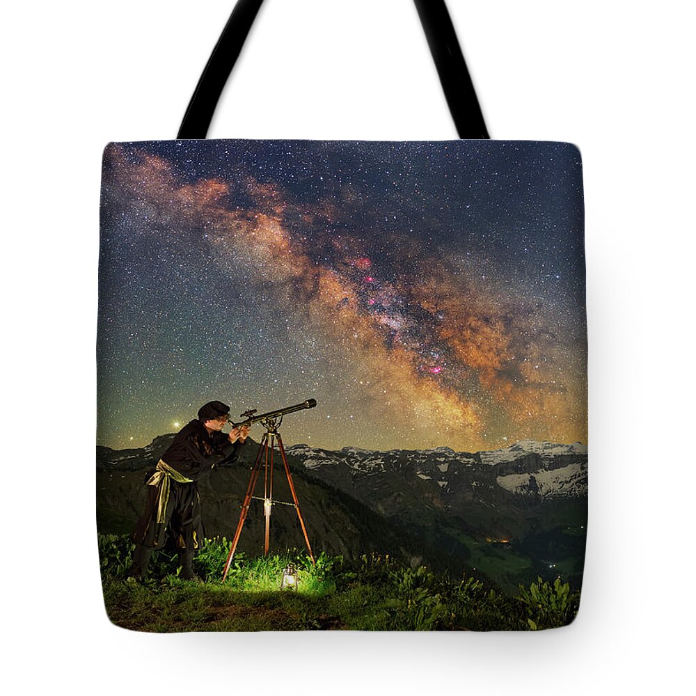 Milky Way Tote Bag featuring the photograph Kopernikus by Ralf Rohner