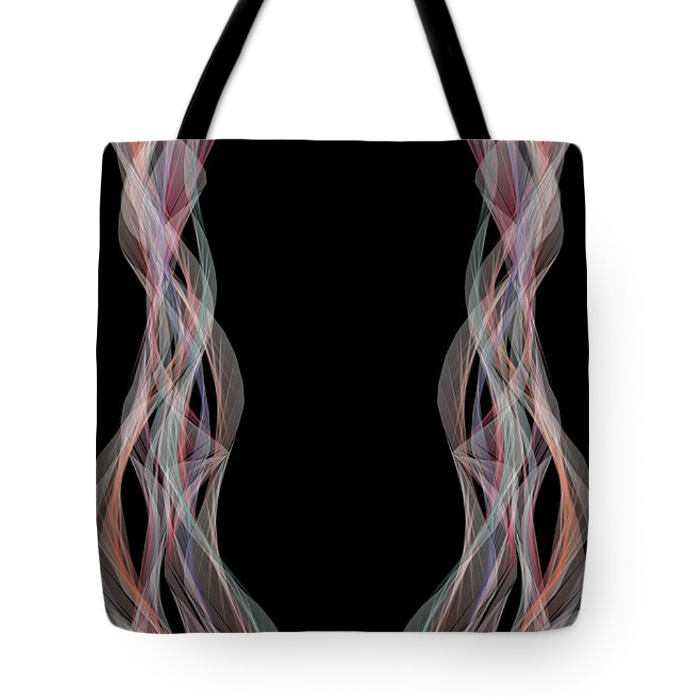 Kosmic Kreation Twin Flames Tote Bag featuring the digital art Kosmic Kreation Twin Flames by Michael Canteen