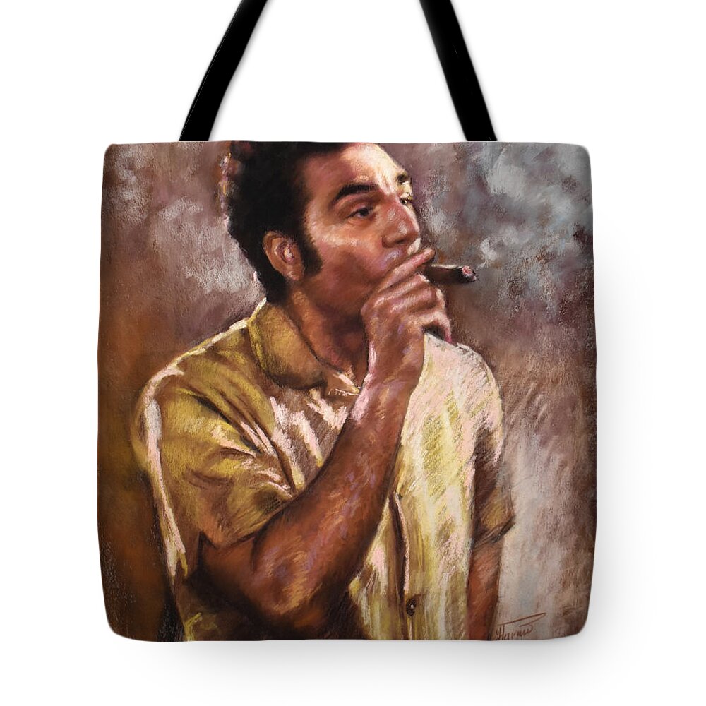 Kramer Tote Bag featuring the pastel Kramer by Ylli Haruni