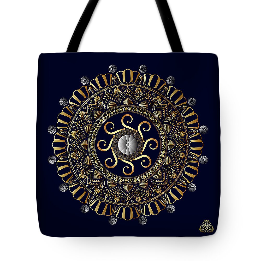 Mandala Tote Bag featuring the digital art Kuklos No 4318 by Alan Bennington