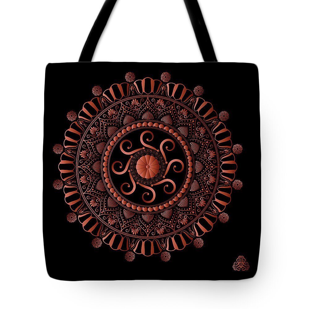 Mandala Tote Bag featuring the digital art Kuklos No 4321 by Alan Bennington