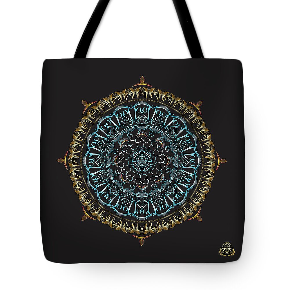 Mandala Tote Bag featuring the digital art KUKLOS No 4341 by Alan Bennington