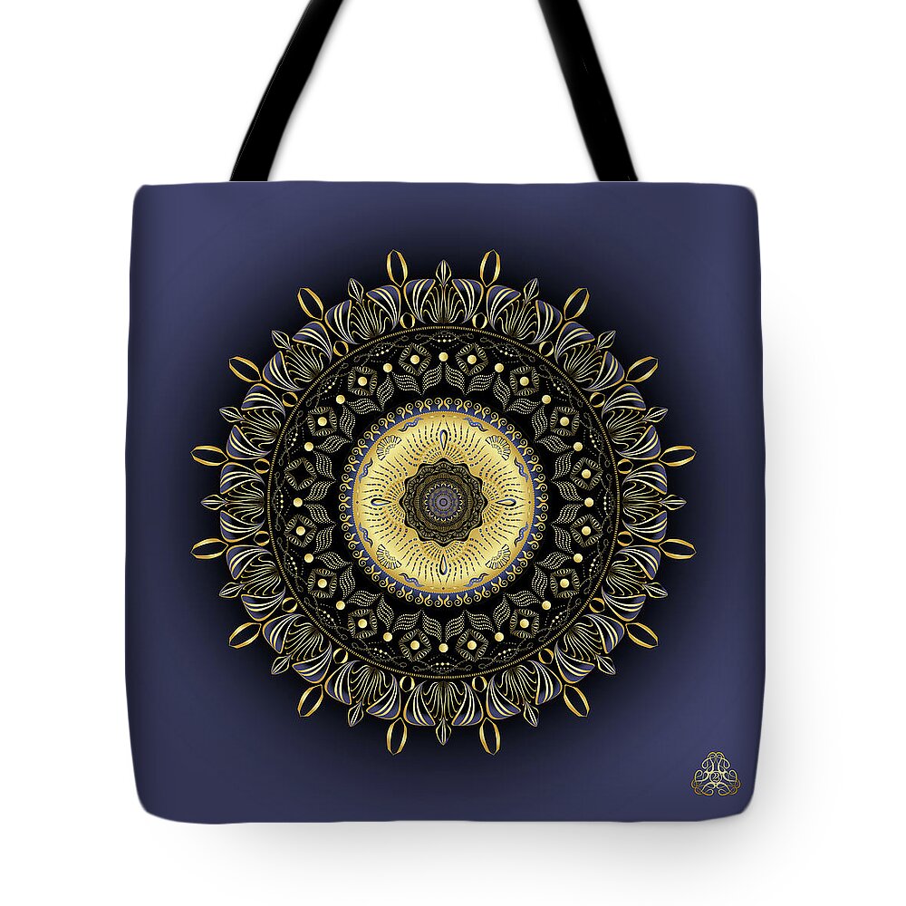 Mandala Tote Bag featuring the digital art Kuklos No 4343 by Alan Bennington