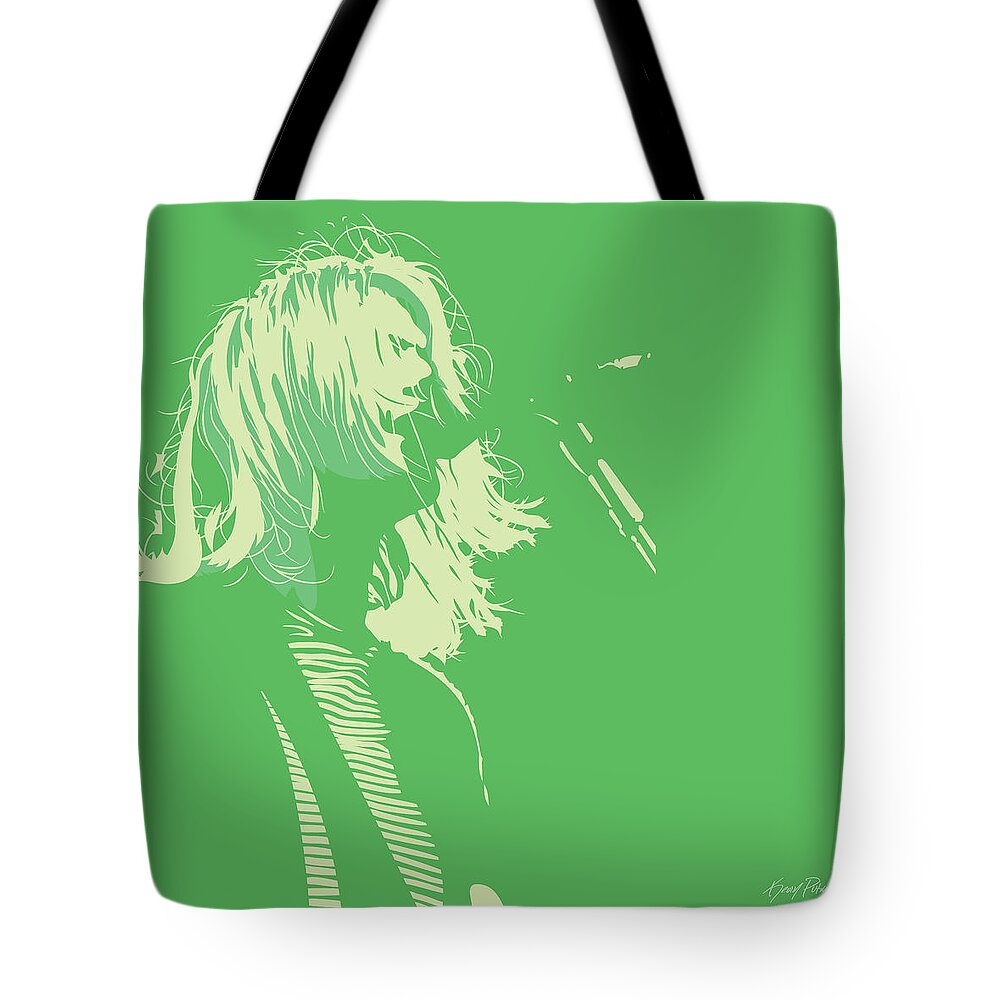 Kurt Cobain Tote Bag featuring the digital art Kurt Cobain by Kevin Putman