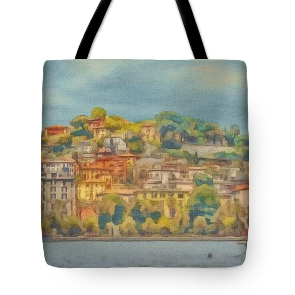 Italian Tote Bag featuring the painting La Spezia by Jeffrey Kolker