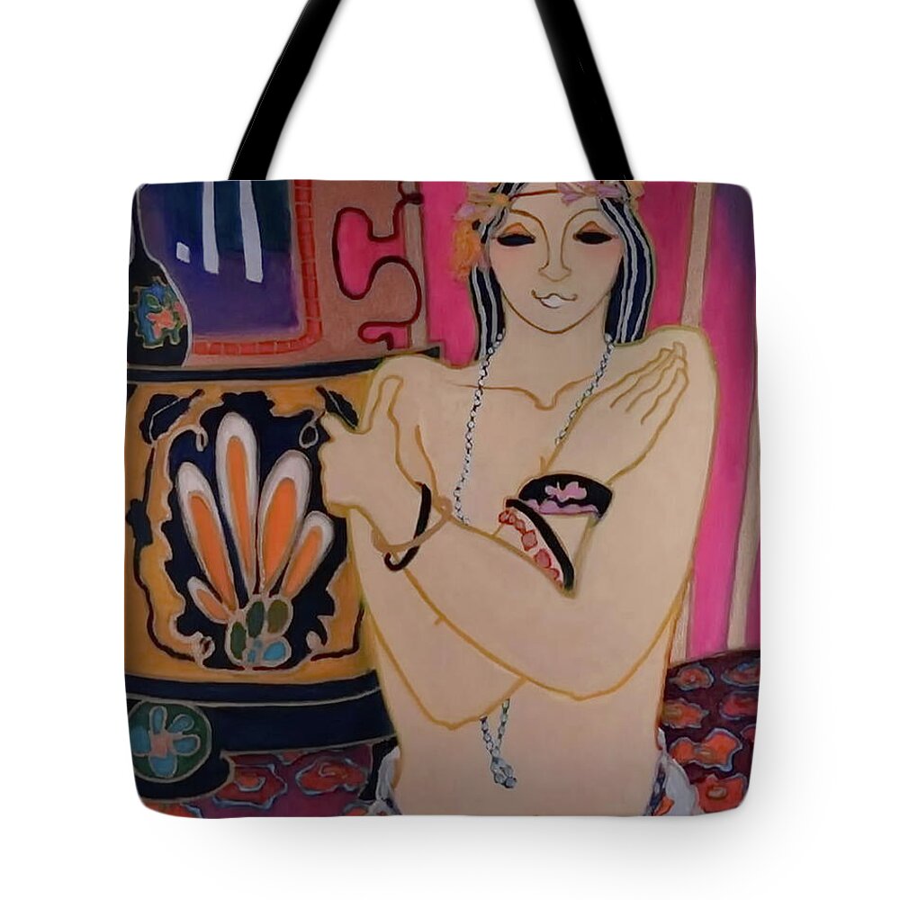 Lady Tote Bag featuring the photograph Ladies Boudoir by Andrea Kollo