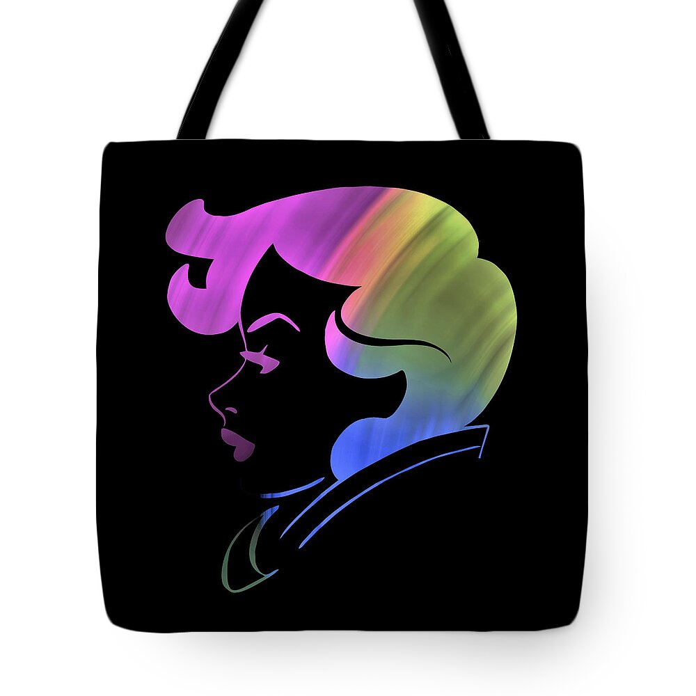 Abstract Tote Bag featuring the digital art Lady Chic - Vintage by Ronald Mills