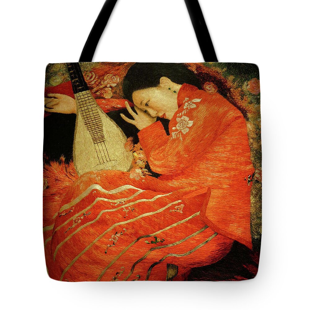 China Tote Bag featuring the photograph Lady in Red by Kerry Obrist