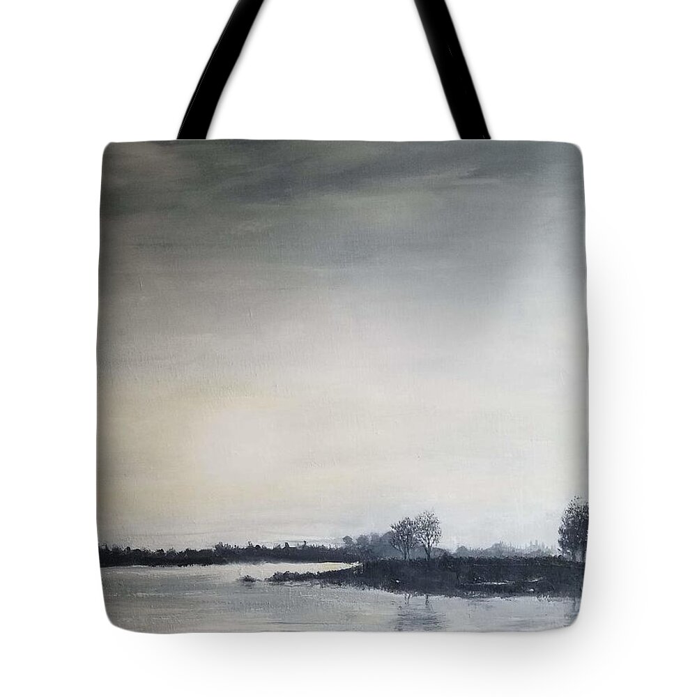  Tote Bag featuring the painting Lake Horizon by Caroline Philp