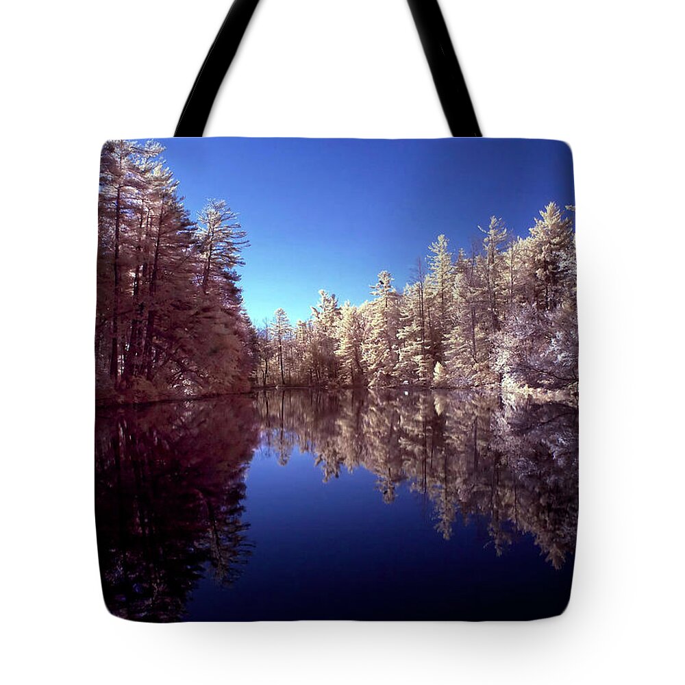Infrared Tote Bag featuring the photograph Lake in Infrared by Anthony M Davis