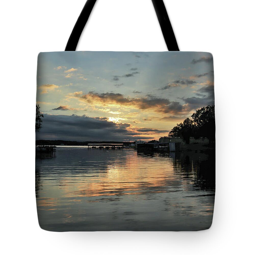 Lake Tote Bag featuring the photograph Lake Light Breakthrough Moment by Ed Williams