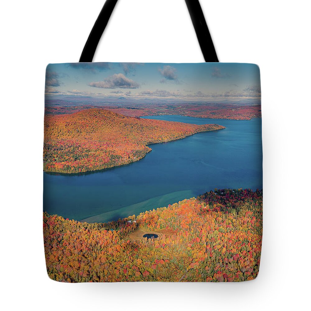 Lake Seymour Tote Bag featuring the photograph Lake Seymour Vermont by John Rowe