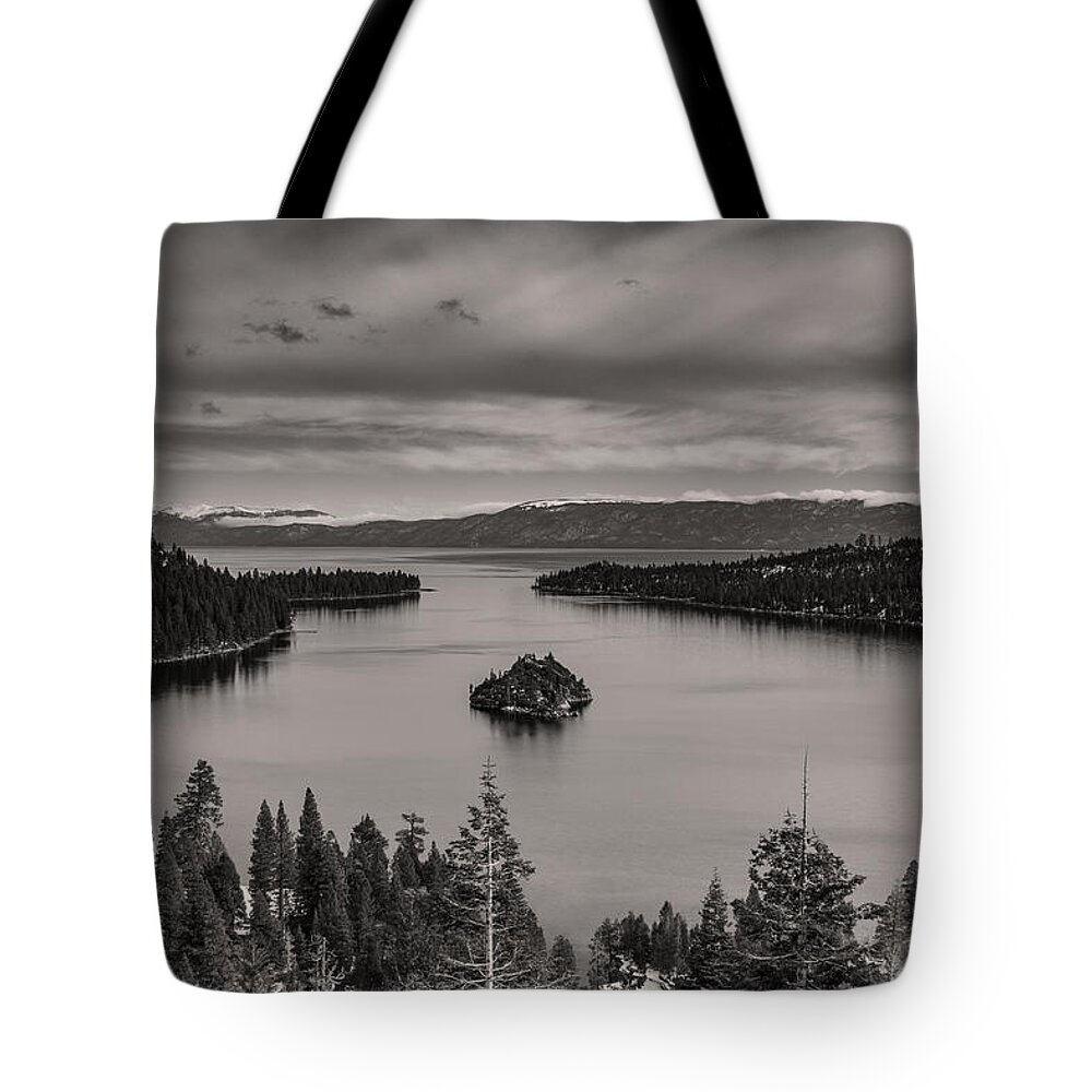 Emerald Bay Tote Bag featuring the photograph Lake Tahoe Emerald Bay view by Alessandra RC