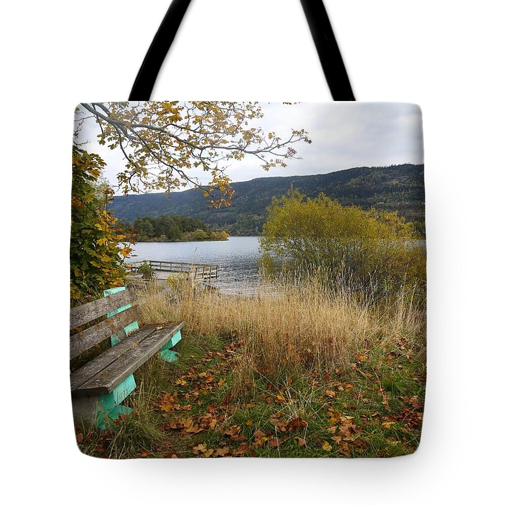 Tree Tote Bag featuring the photograph Lake View by Jeanette Rode Dybdahl