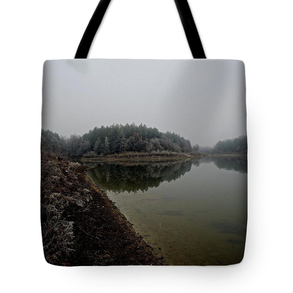 Lakeside Tote Bag featuring the photograph Lakeside reflections by Martin Smith