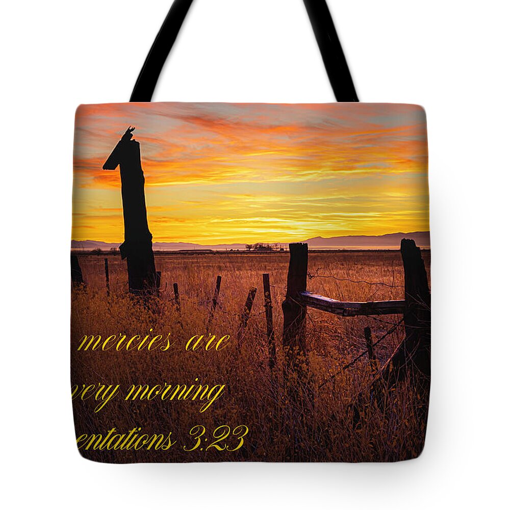 Grass Tote Bag featuring the photograph Lamentations Three Twenty Three by Mike Lee