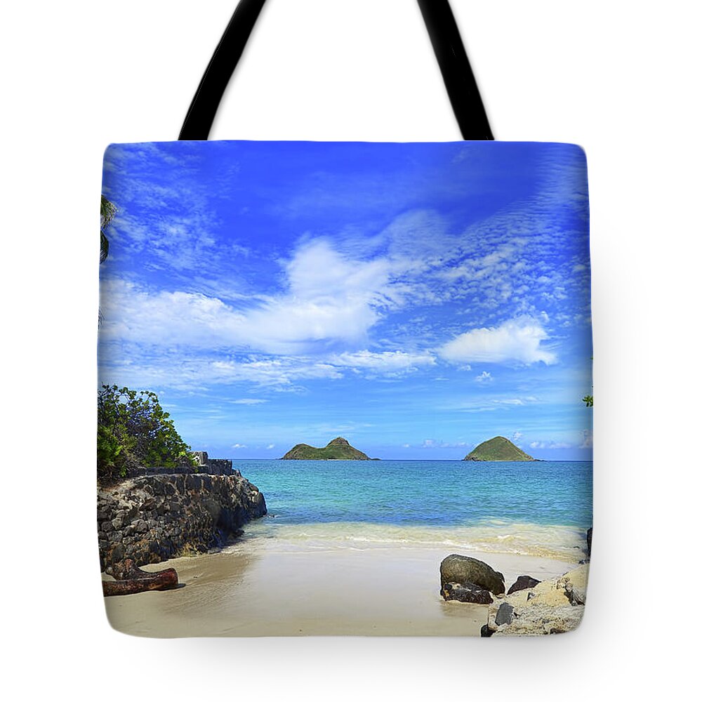 Lanikai Beach Tote Bag featuring the photograph Lanikai Beach Cove by Aloha Art