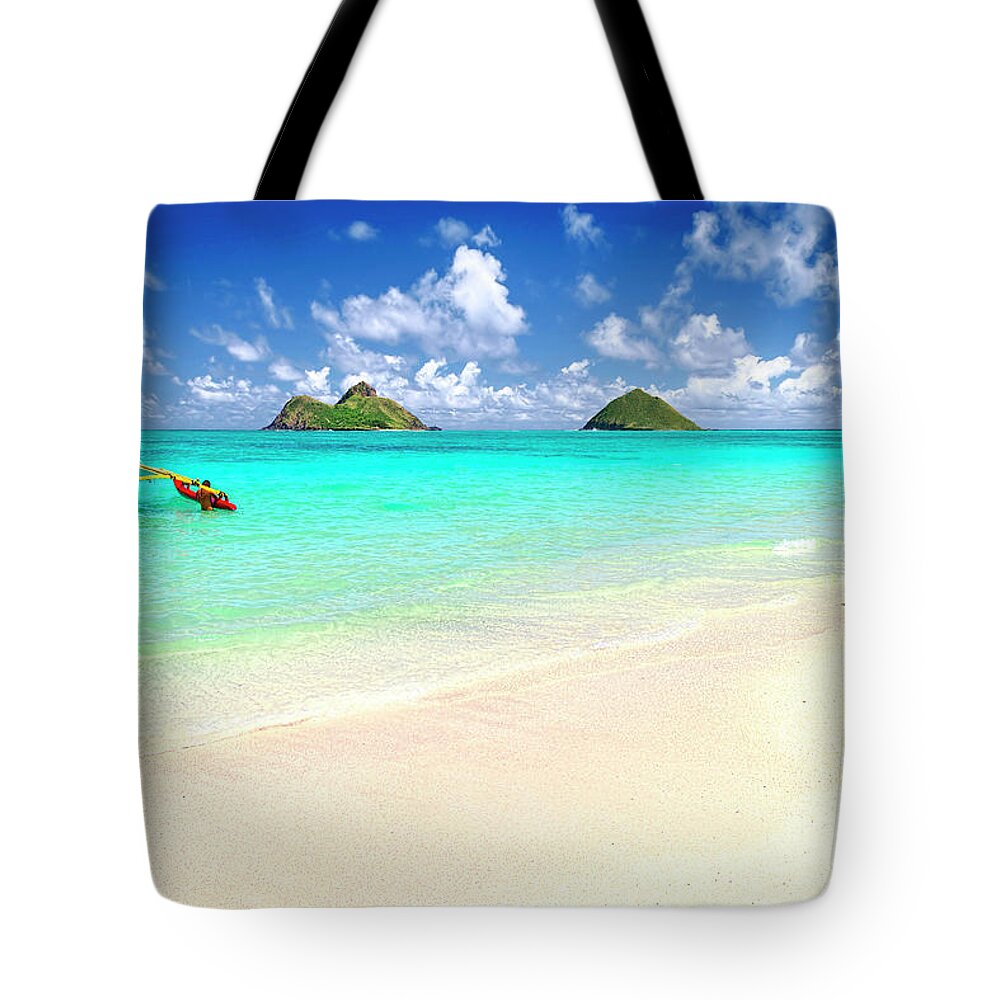 Lanikai Beach Tote Bag featuring the photograph Lanikai Beach Paradise by Aloha Art