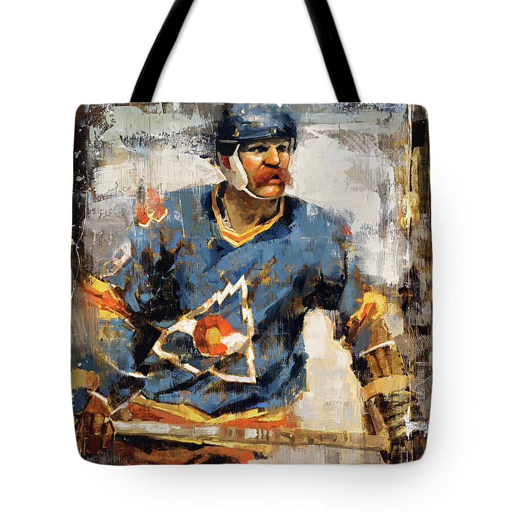 Lanny McDonald Colorado Rockies Hockey Tote Bag by J Markham - Fine Art  America