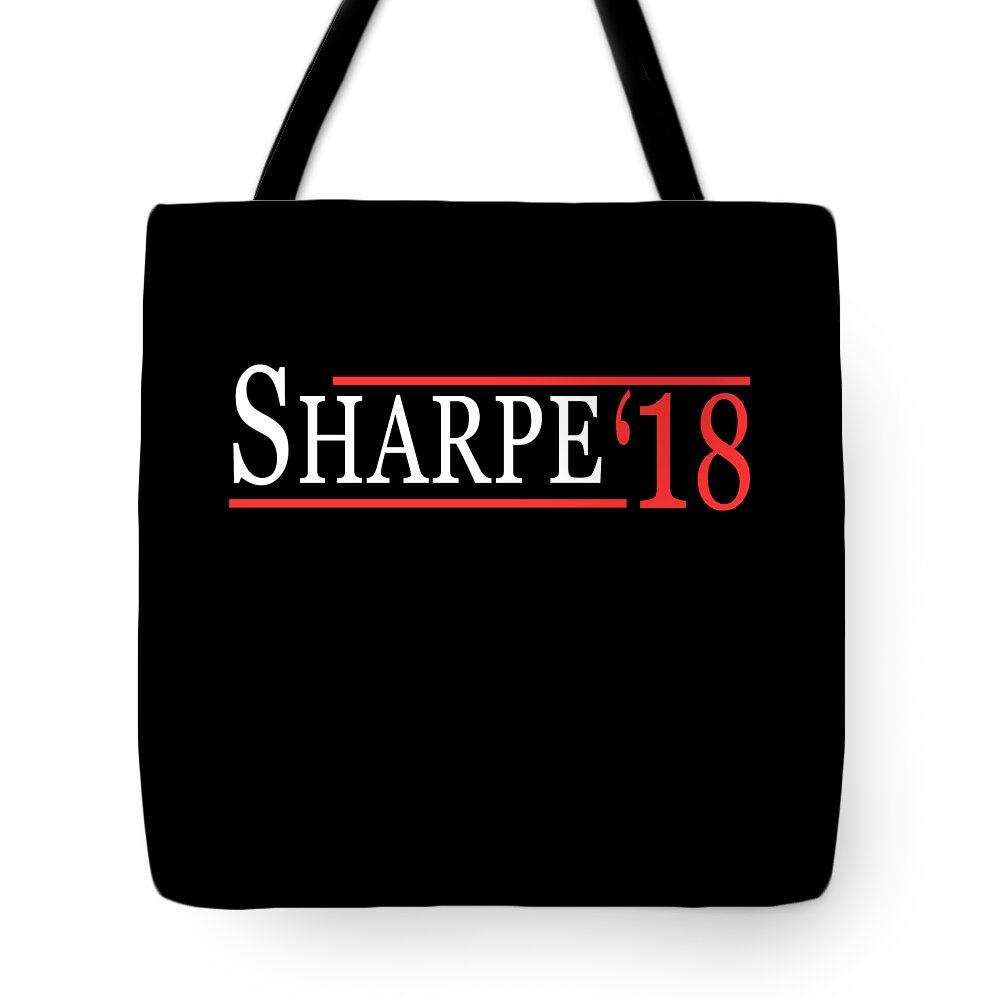 Funny Tote Bag featuring the digital art Larry Sharpe For Governor Of Ny by Flippin Sweet Gear