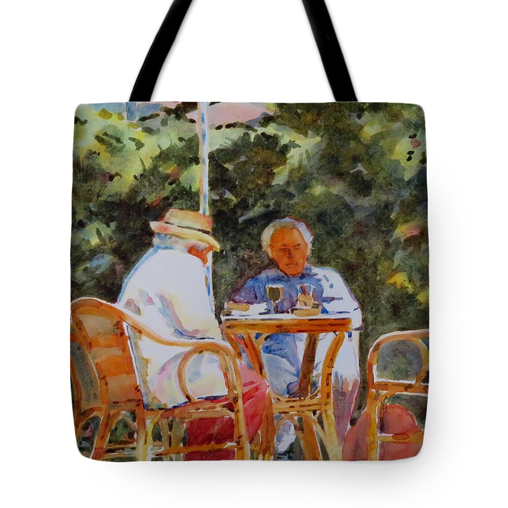 Spring Tote Bag featuring the painting Last Drink Before Flight Home by David Gilmore
