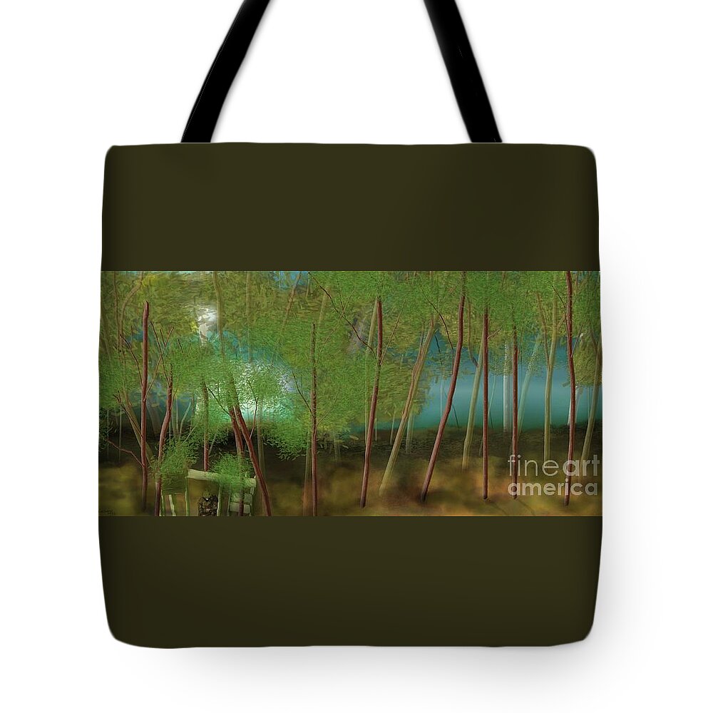 Amy Tote Bag featuring the digital art Last Man Standing by Julie Grimshaw