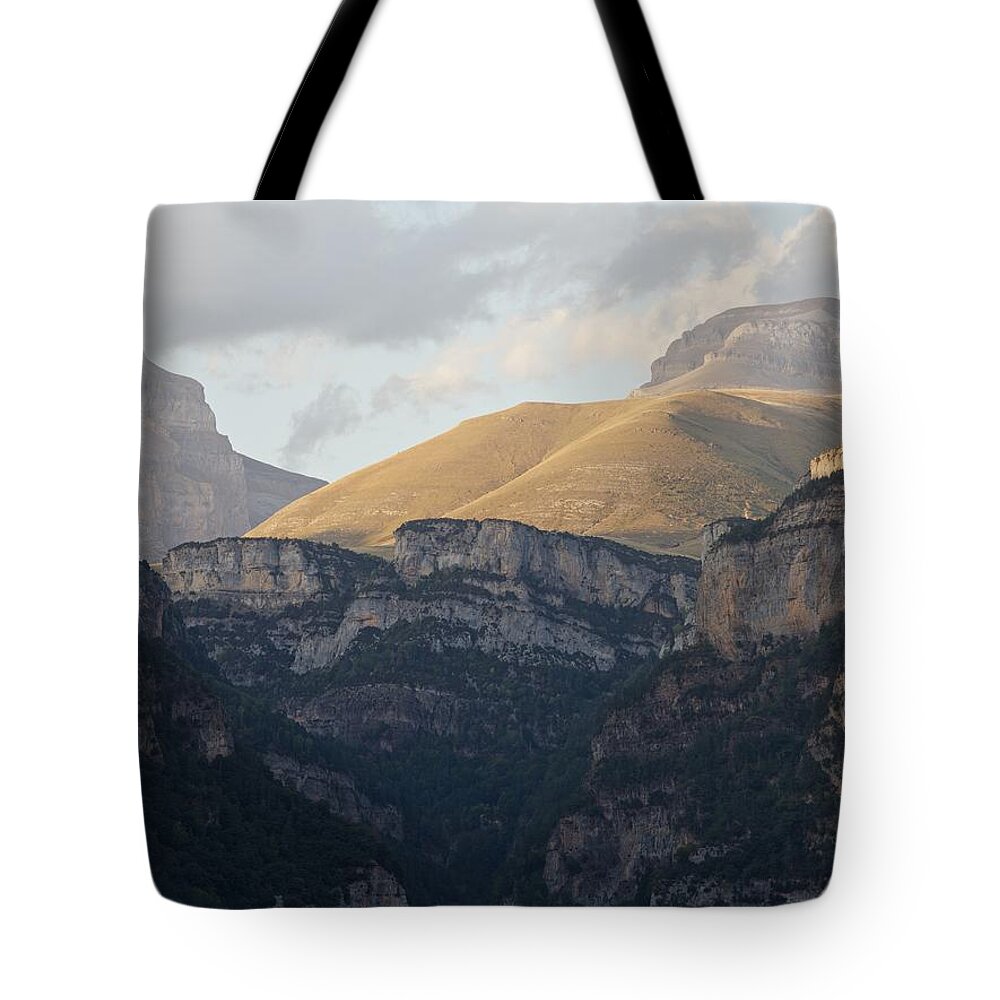 Anisclo Canyon Tote Bag featuring the photograph Late Afternoon Sun the Anisclo Canyon by Stephen Taylor