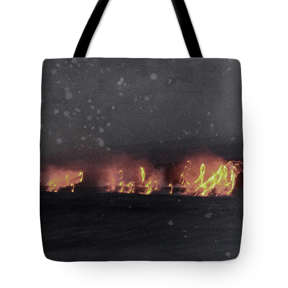 Hawaii Tote Bag featuring the photograph Lava 11 by Lawrence Knutsson