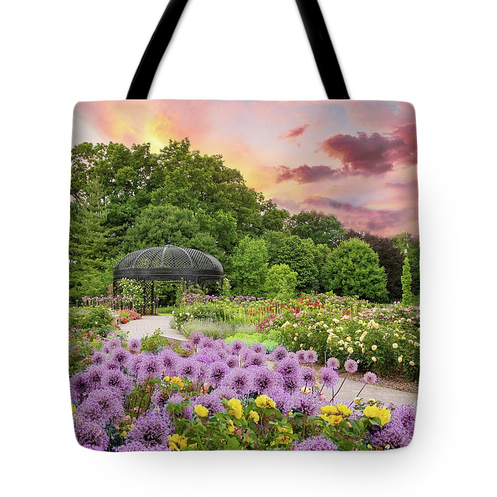 Gardens Tote Bag featuring the photograph Lavender Garden by Marilyn Cornwell