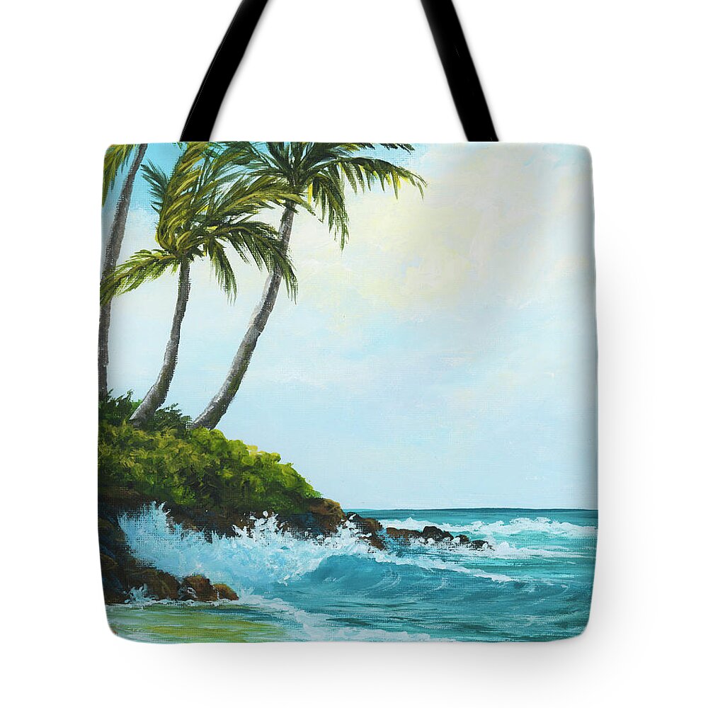 Landscape Tote Bag featuring the painting Lazy Days On Maui by Darice Machel McGuire