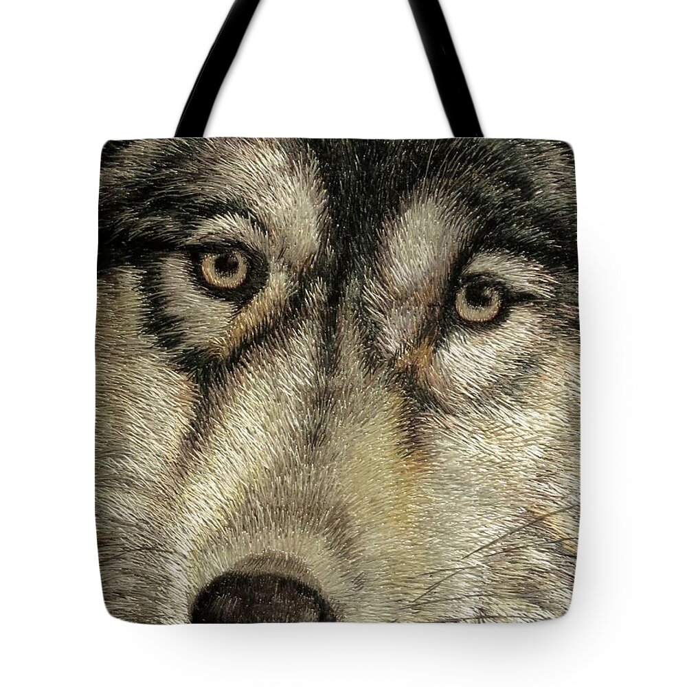 Wolf Tote Bag featuring the photograph Leader of the Pack by Kerry Obrist