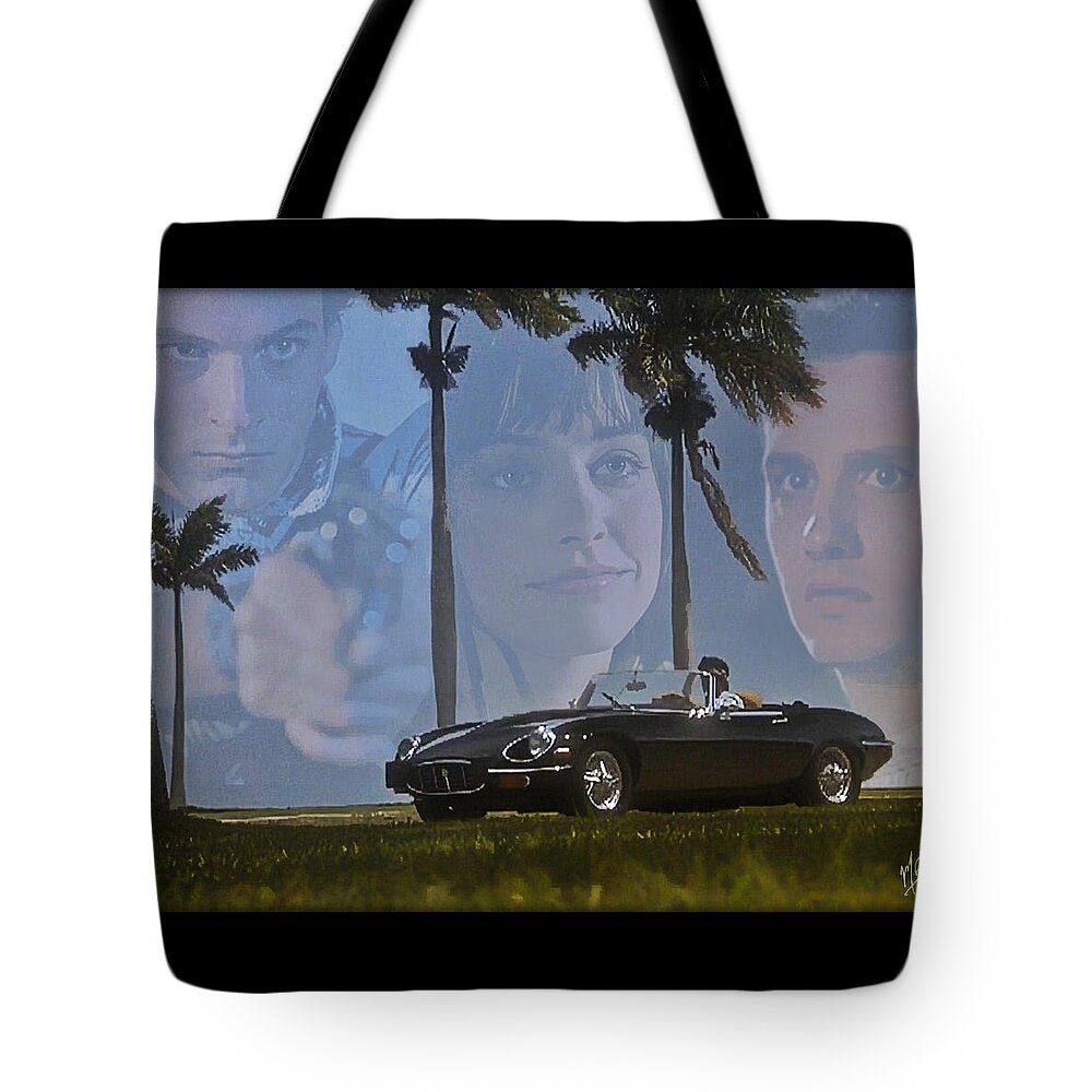 Miami Vice Tote Bag featuring the digital art Leap of Faith 3 by Mark Baranowski