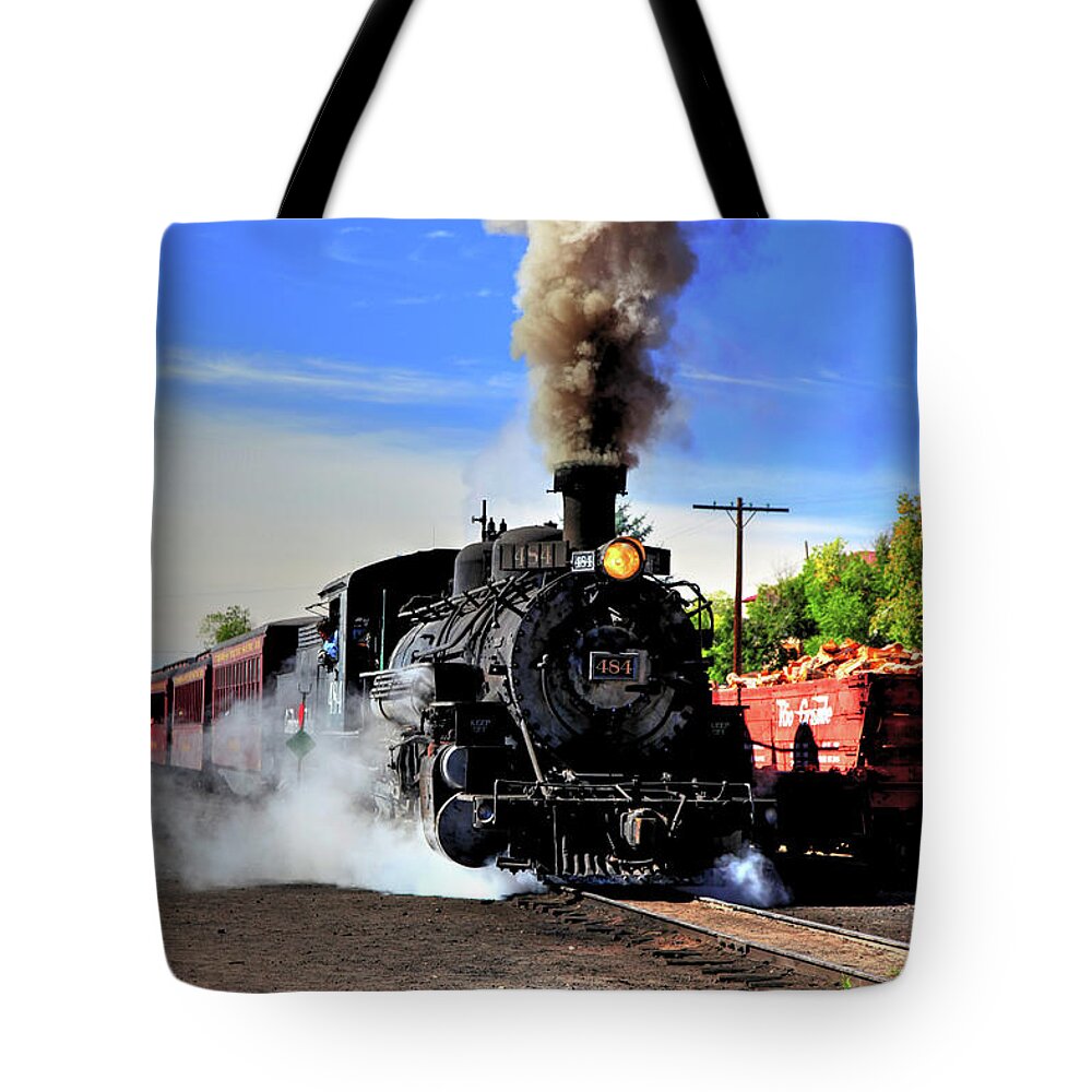 Fine Art Tote Bag featuring the photograph Leaving the Station by Robert Harris