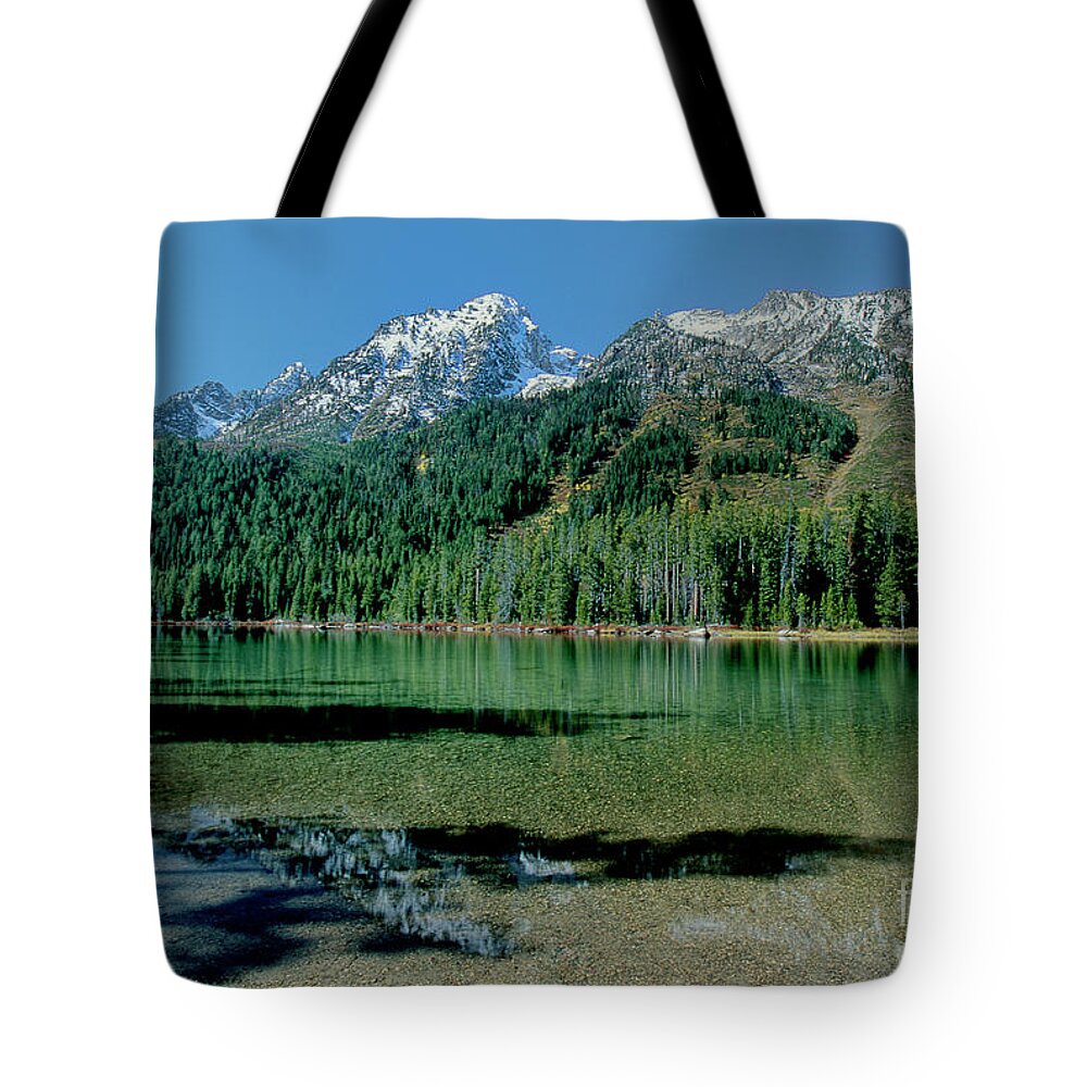 Dave Welling Tote Bag featuring the photograph Leigh Lake Grand Tetons National Park Wyoming by Dave Welling
