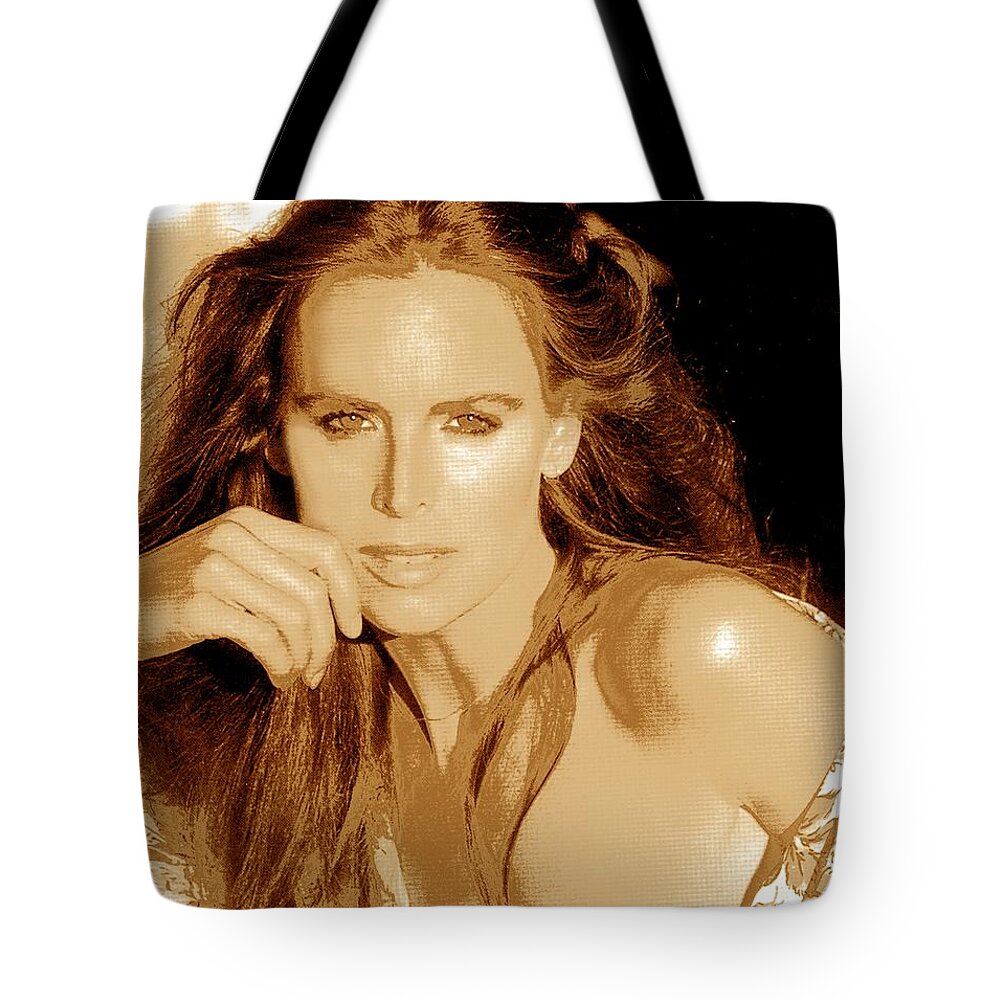  Tote Bag featuring the photograph Lena Harris 11 SEPIA . Beverly Hills, CA 1982 by Gary Bernstein