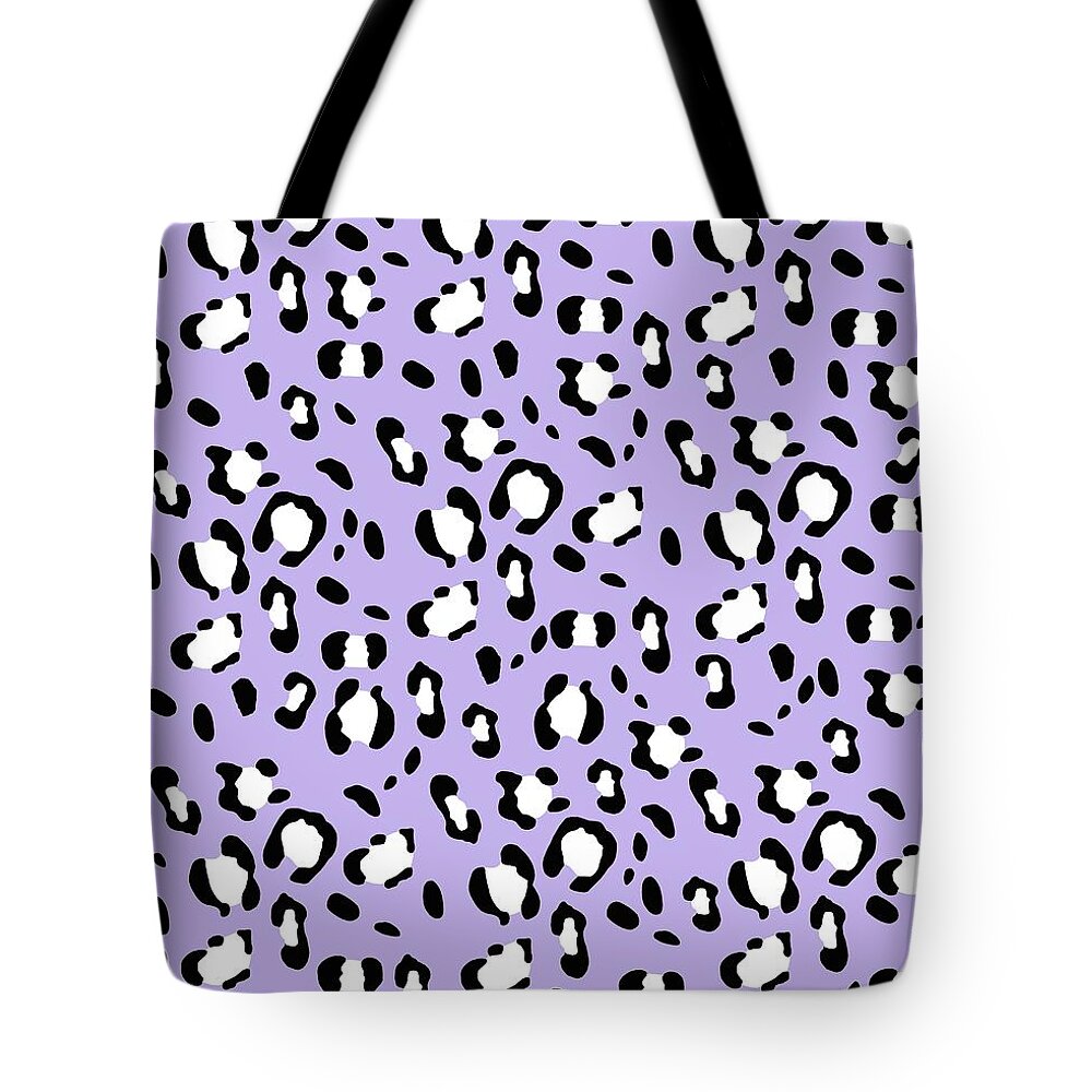 Graphic-design Tote Bag featuring the digital art Leopard Animal Print Glam #23 #pattern #decor #art by Anitas and Bellas Art