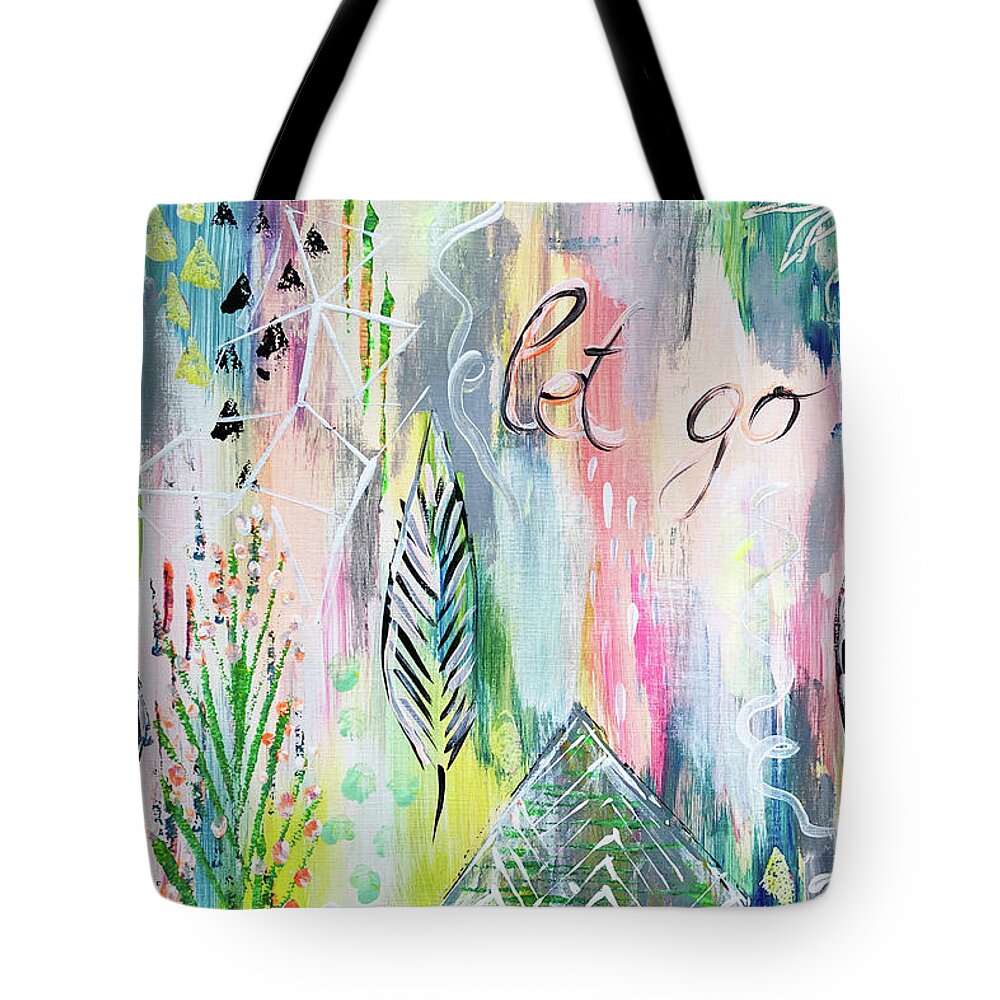 Let Go Tote Bag featuring the painting Let go by Claudia Schoen