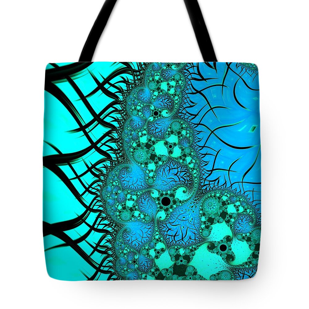 Fractal Tote Bag featuring the digital art Let it Go #2 by Mary Ann Benoit