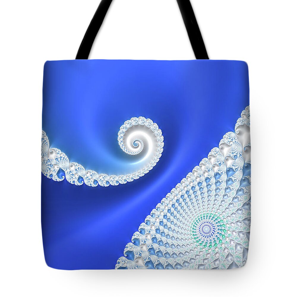 Abstract Tote Bag featuring the digital art Lets Dance by Manpreet Sokhi