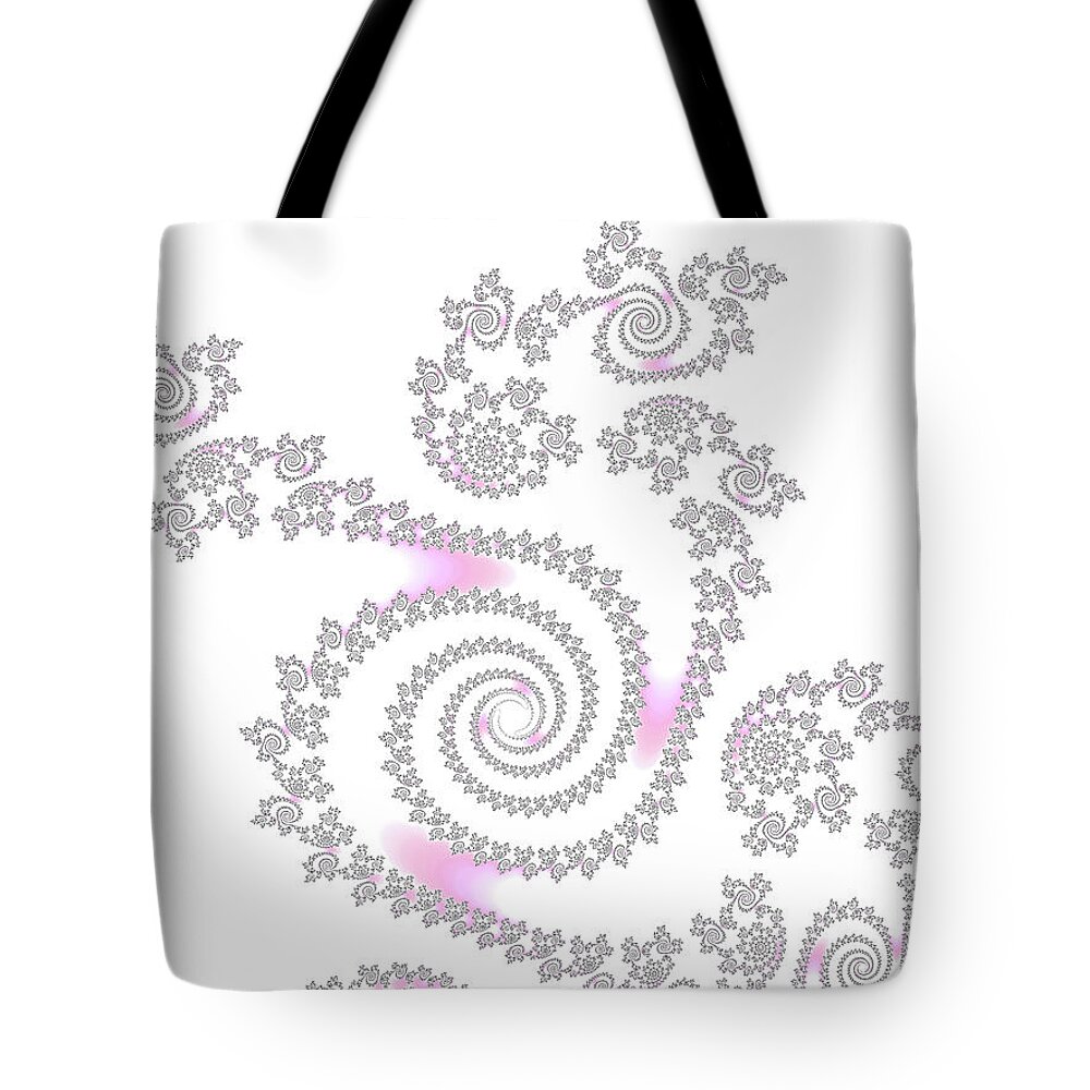 Abstract Tote Bag featuring the digital art Lets Twist by Manpreet Sokhi