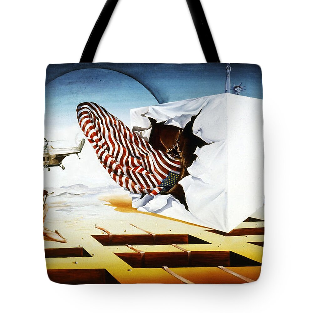 War Tote Bag featuring the painting Liberty For All by Otto Rapp