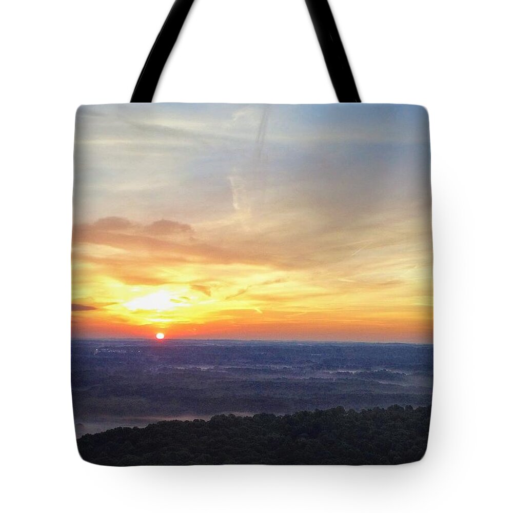  Tote Bag featuring the photograph Liberty Park Sunrise by Brad Nellis