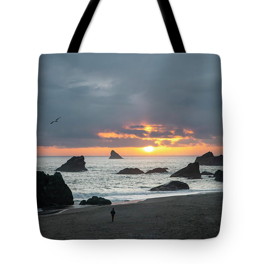 Beach Tote Bag featuring the photograph Light and Solitude by Steven Clark