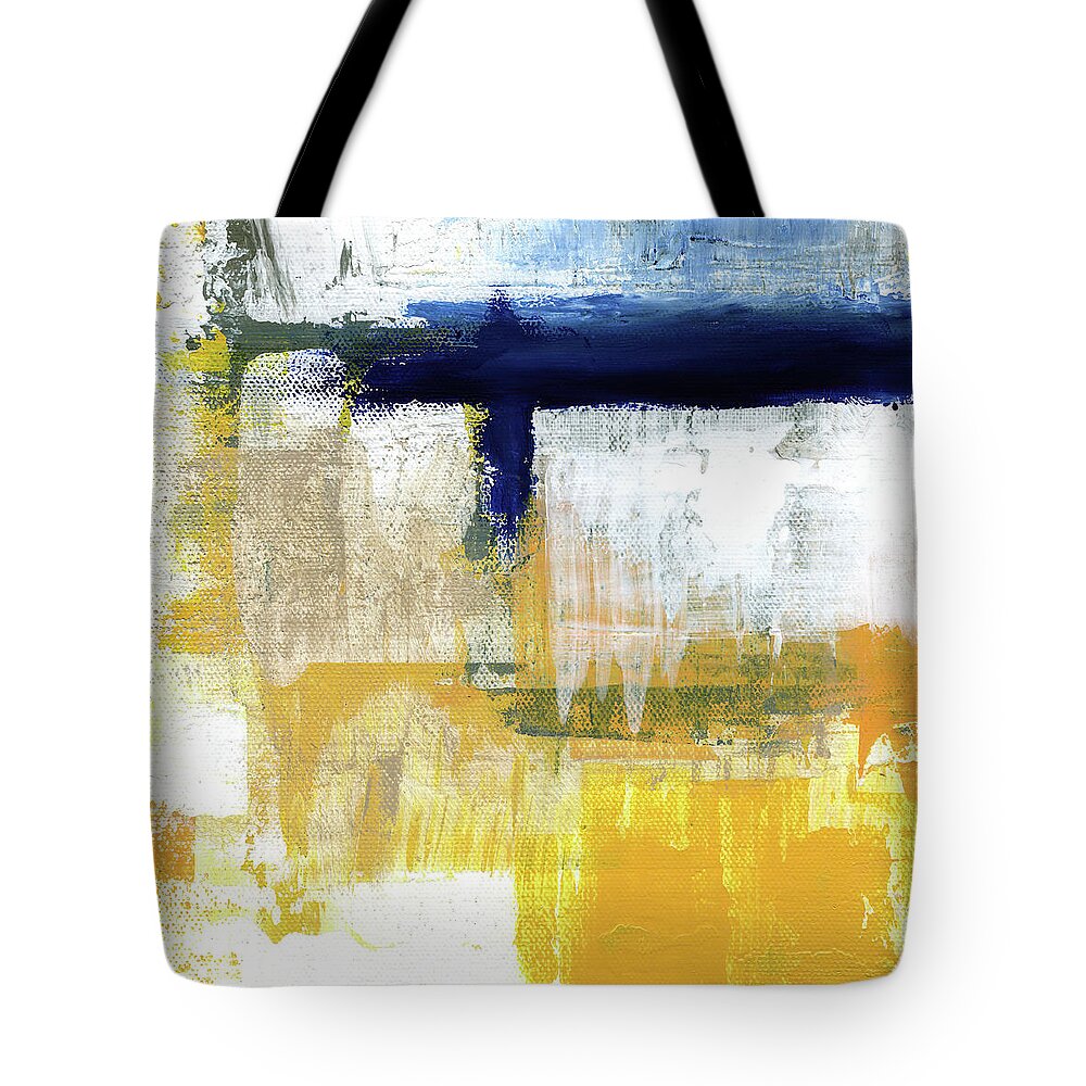 Abstract Tote Bag featuring the painting Light Of Day 2 by Linda Woods
