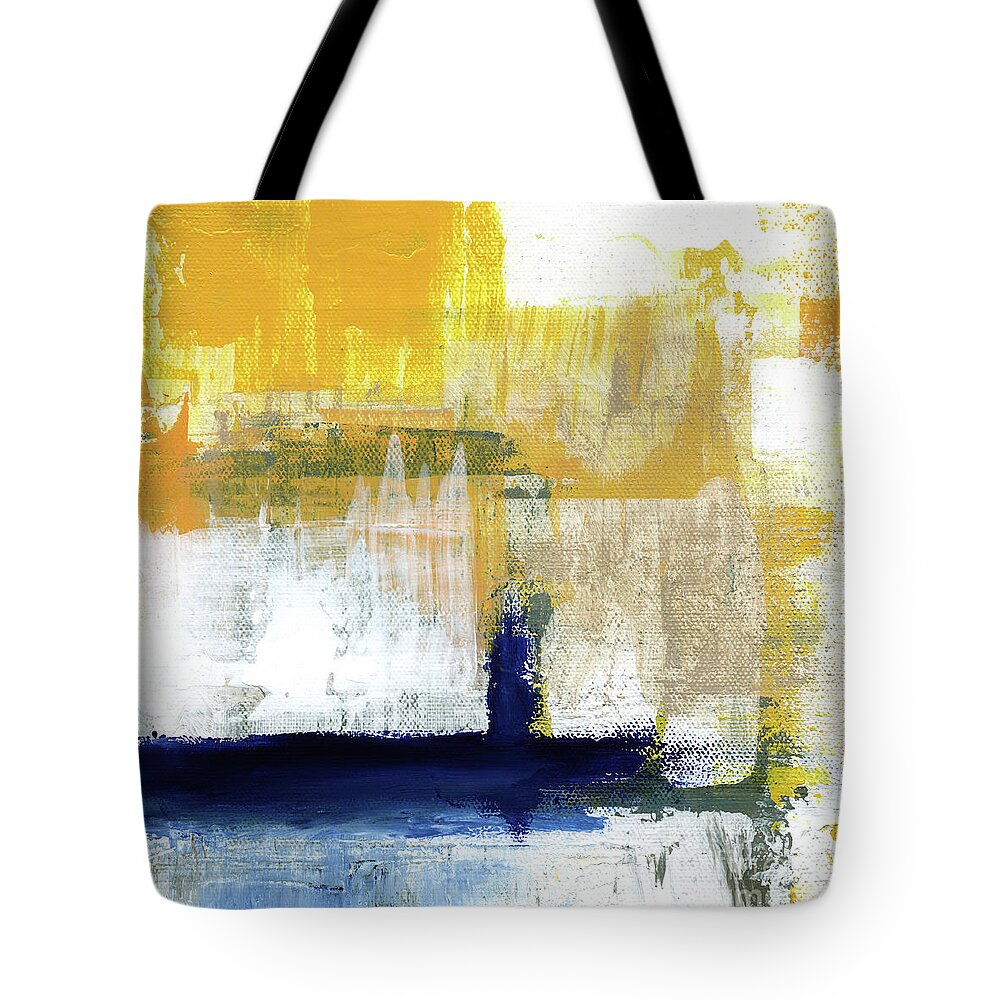 Abstract Tote Bag featuring the painting Light Of Day 4 by Linda Woods