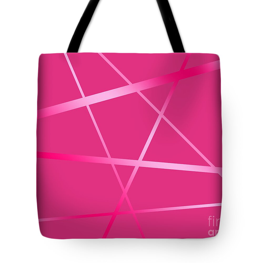 Pink Tote Bag featuring the photograph Light pink geometric lines on pink by Amanda Mohler