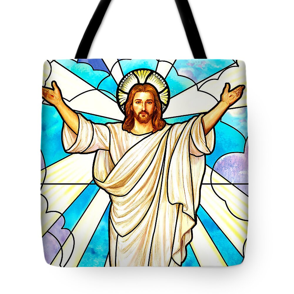Jesus Tote Bag featuring the photograph Light Resurrection by Munir Alawi