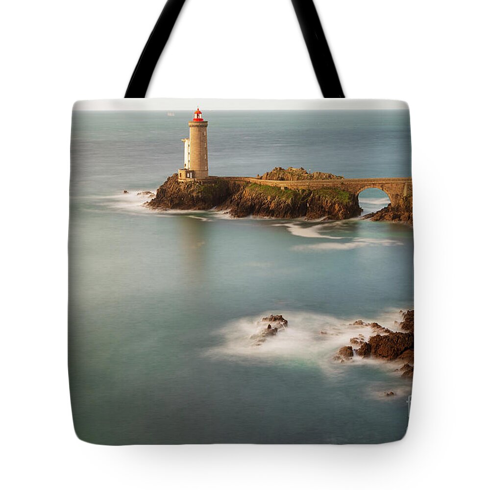 Lighthouse Tote Bag featuring the photograph Phare du Petit Minou by Heiko Koehrer-Wagner